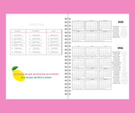 🍋 Lerarenagenda 🍋| 2025/2026 | KLEUR! + gratis 10 bijpassende wenskaarten