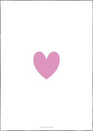 Kaart | A6 | hart | roze