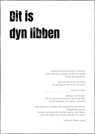 Poster 'dyn libben |  A4