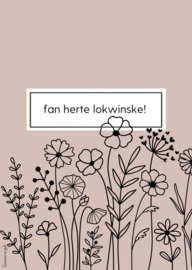 Kaart | A6 | nude april |  Fan herte lokwinske!