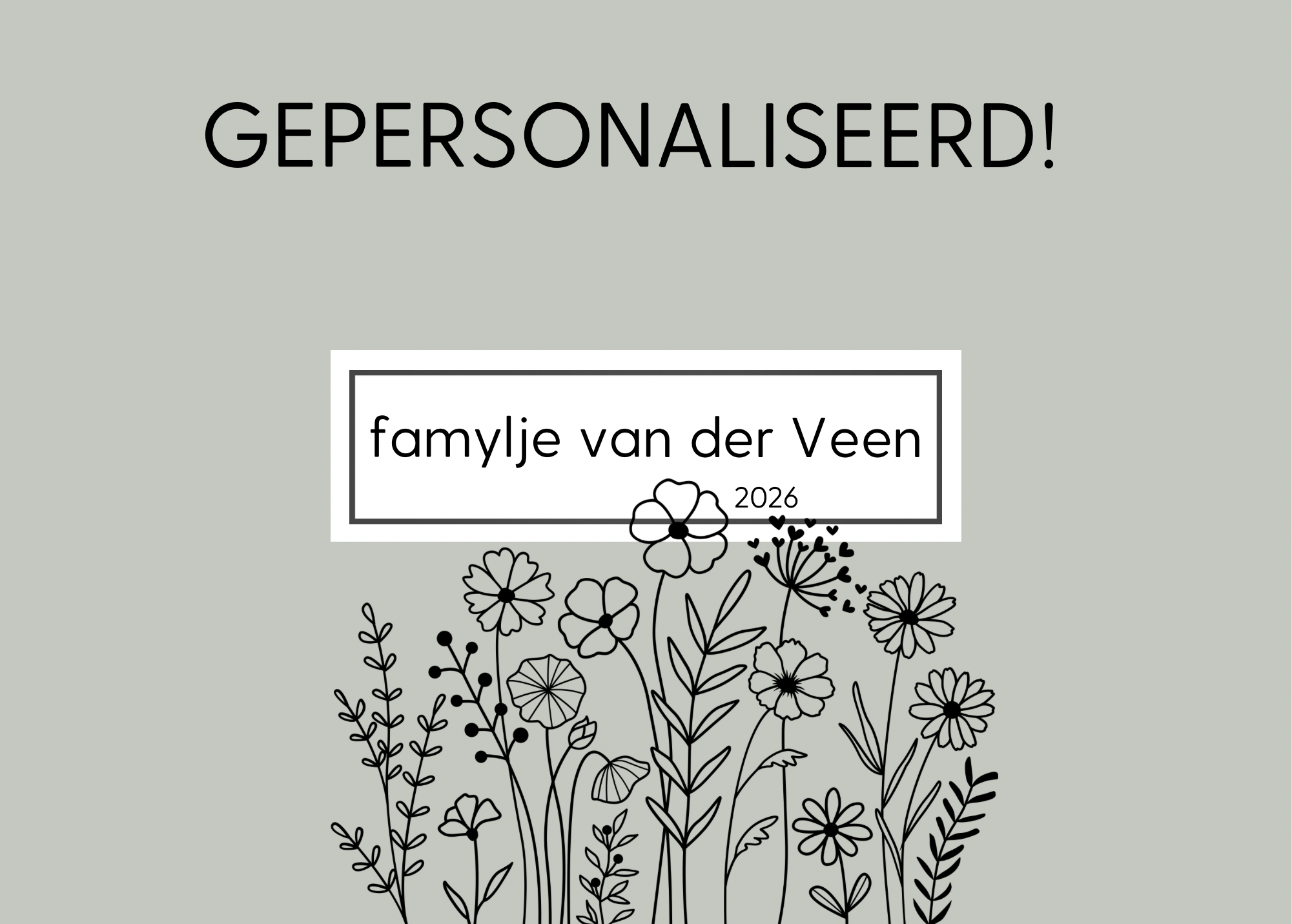 Pré order | 5 pers planner| FRYSK | GEPERSONALISEERD! + 20 A6 kaarten