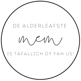 Muurcirkel | 15 cm | De alderleafste mem is tafallich die fan us!