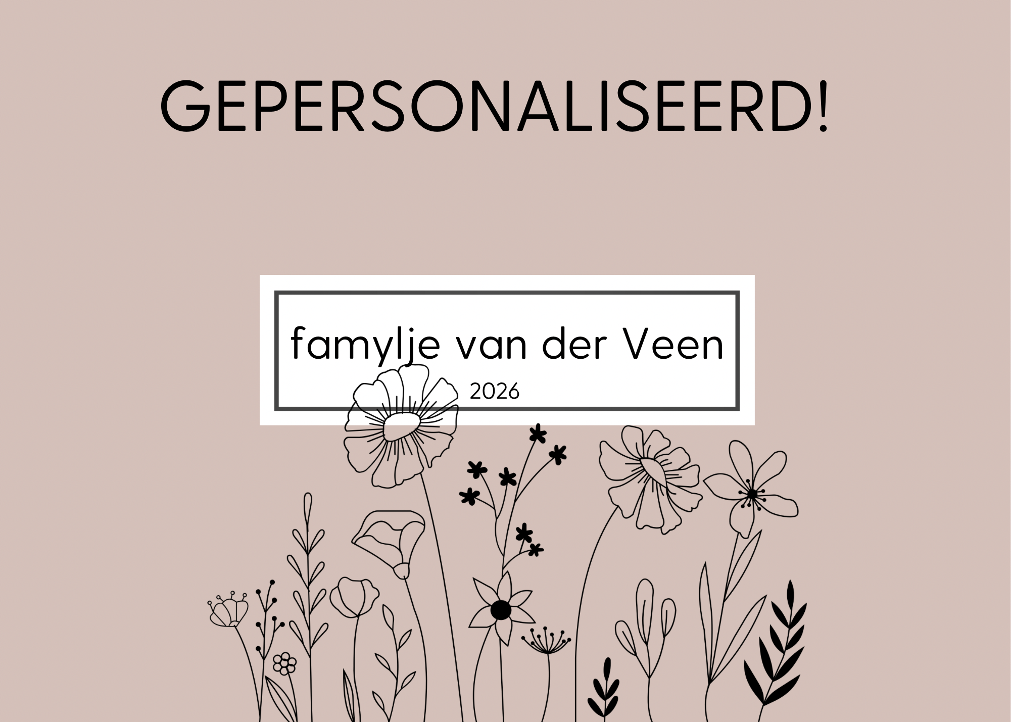 Pré order | 6 pers planner| FRYSK | GEPERSONALISEERD! + 20 A6 kaarten