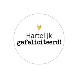 Sticker | Hartelijk gefeliciteerd