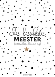 A6 kaart | De leukste meester, is toevallig die van mij