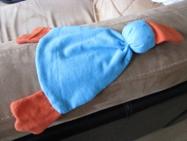 baby knuffel eend van flanel