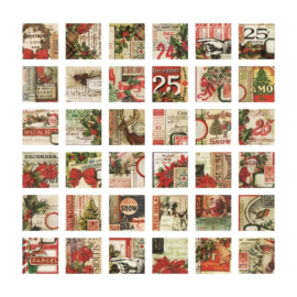 Idea-ology Tim Holtz Ephemera pack 'Christmas Collage Tiles'