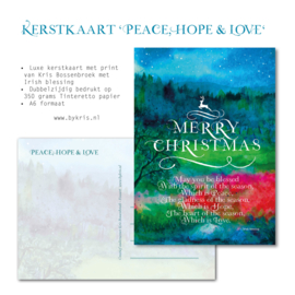 By Kris kerstkaart 'Peace, Hope and Love'