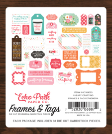 Echo Park 'I love Crafting' Frames and tags