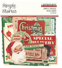 Simple Vintage Dear Santa’ Layered Bits
