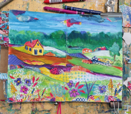 By Kris Zomerse Art Journaling 2-daagse 11-12 juli -VOL-