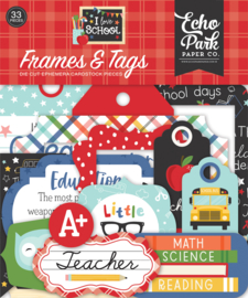 'I Love School' Frames and tags