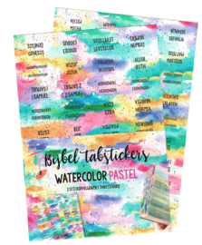 Bijbel tabstickers 'Watercolor Pastel