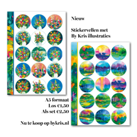 Set met 2 By Kris Stickervellen