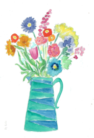 Watercolor it yourself 12. 'Kan met bloemen’