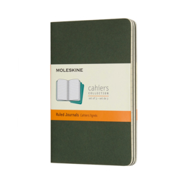 Moleskine plain notebook kraft pocket 'Donkergroen'