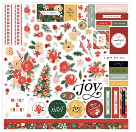 Carta Bella ‘Joyful Christmas Flora ’ element stickers