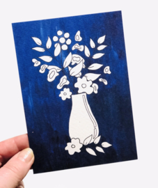 Paint It Yourself kaart ‘Vaas met Bloemen’