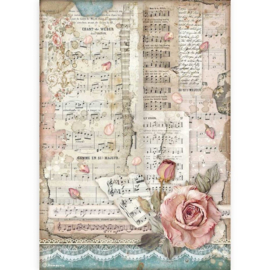 Rice paper ‘Passion Roses and Music’