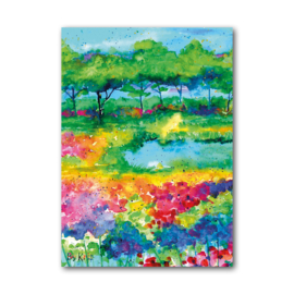 Color By Kris kaart 'Bloemen aan het water’