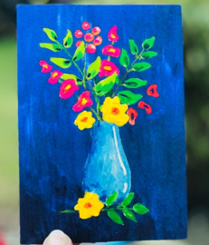 Paint It Yourself kaart ‘Vaas met Bloemen’