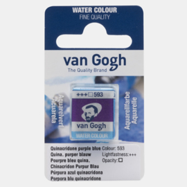 van Gogh Water Color napje 593 'Quinacridone Purper Blauw'