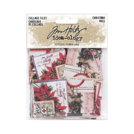 Idea-ology Tim Holtz Ephemera pack 'Christmas Collage Tiles'