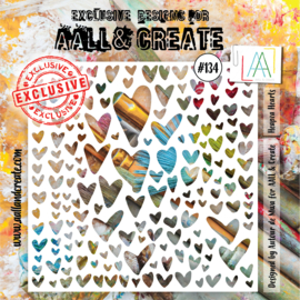 Aall and Create Stencil  ‘Heapza Hearts’