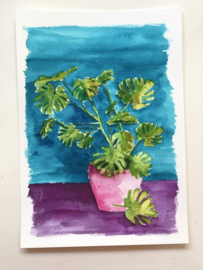 Watercolor it yourself 1. 'Monstera'
