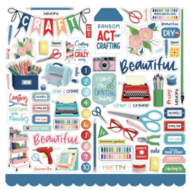 Carta Bella ‘ Happy Crafting’ element stickers