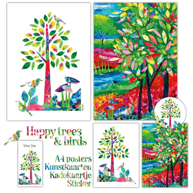 Color By Kris 'Birds and Tree' cadeauset