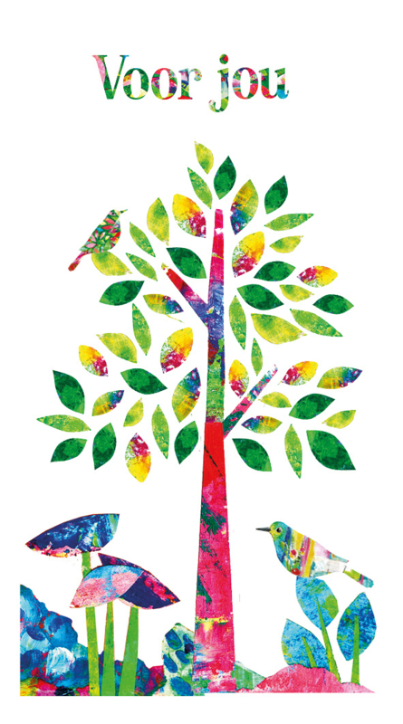 Color By Kris 'Birds and Tree' Bedankkaartje