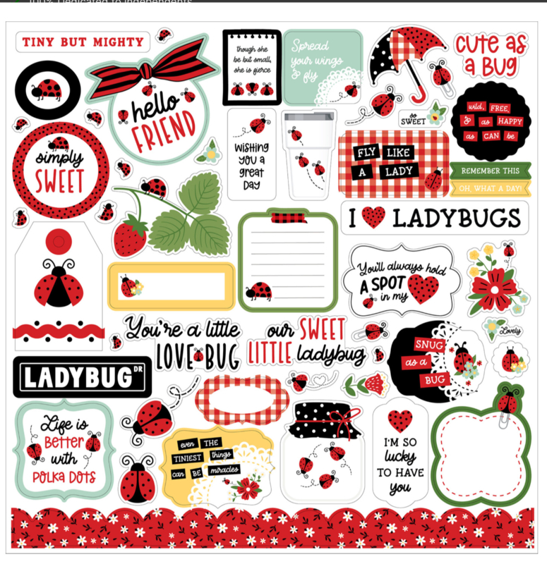 Echo Park ‘Little Ladybug’ element stickers