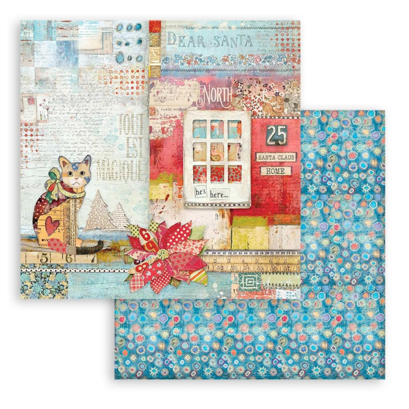 Stamperia Patchwork Christmas 'Cat'