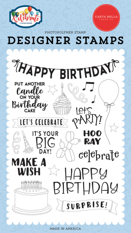 'Birthday surprise' designer stamps