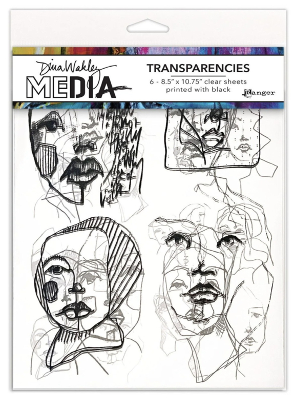 Dina Wakley Transparencies ‘Abstract Portraits’ .