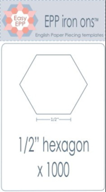 EPP02/2,  1/2 inch hexagon, 1000 stuks