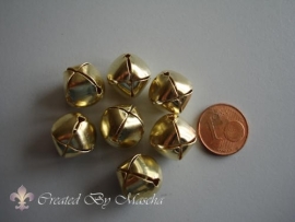 Vergulde metalen belletjes (13 mm)