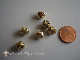Vergulde metalen belletjes (8 mm)