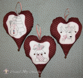 Kerstharten Stitcherie, serie van 3 - compleet