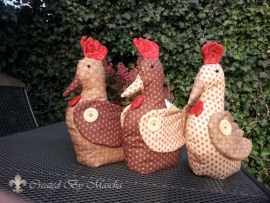 Drie eigenwijze kippen - Patroon