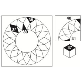 Set F, Sunburst Template Set (5p), Marti Michell Templates