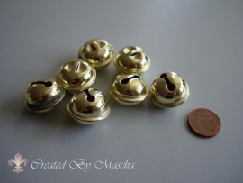 Vergulde metalen belletjes (17 mm)