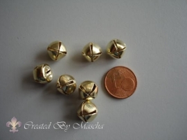 Vergulde metalen belletjes (10 mm)