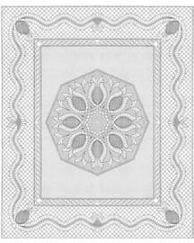 Wholecloth Quilt Tops, Feathered Pineapple White
