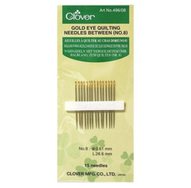 Clover Gold-Eye Quilting Needles between nr. 8