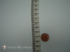 Centimeter band zwart, 15 mm