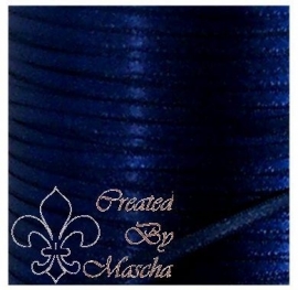 4 mm Marine blauw satijnlint