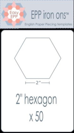 EPP118, 2 inch hexagon, 50 stuks