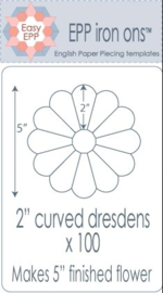 EPP24,   2 inch ronde dresden, 50 stuks